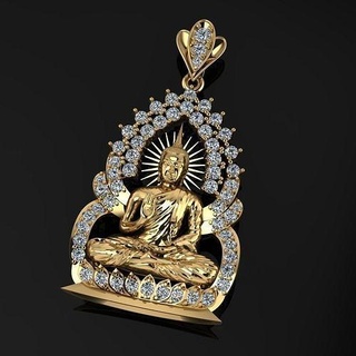 khmer budha pendant diamond model neak buddha ancient art jewelry pendants cambodia 3d print model - Mito3D