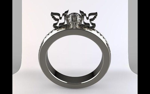 khmer Ringe Diamant Ring Schmuck Gold druckbar Silber Hochzeit Juwel Platin Engagement Mode Design Luxus Kunst 3d print model - Mito3D