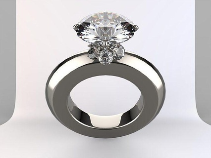 khmer rings diamond jewelry precious platinum luxury wedding engagement gold silver gem ring fashion elegant romance love 3d print model - Mito3D