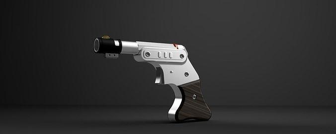 kickback blaster pistol star wars inspired vest starwars jedi sith mando mandalorian bobafett bountyhunter hobby diy cosplay 3d print model - Mito3D