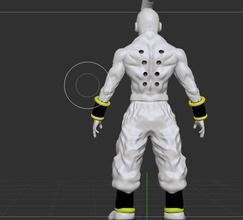 kid buu caractère kidbuu dbz goku 3d de modèle mal base art l'homme remise en forme la force jeux les jouets 3d print model - Mito3D