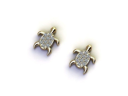 niño pendientes 12 3dm stl archivos solitario diamante anillo diamantes oro plata mujeres joyería joya sello mujer anillos sólido imprimible brillante compromiso lujo afiliación junquillo aretesdeniños 3d print model - Mito3D