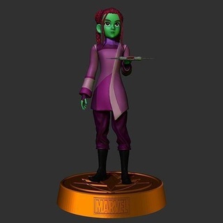 kid gamora - infinity war version young end game avengers guardians galaxy starlord raccon rocket groot thanos drax art sculptures endgame 3d print model - Mito3D