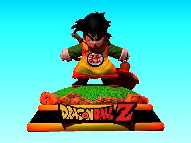 niño gohan continuar pelota kidgohan esfera dragón Dragon Ball Z anime goku Radditz piccolo Arte esculturas 3D print model - Mito3D