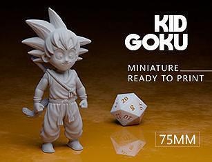 niño goku continuar pelota dbz esfera dragón Kidgoku gokukid anime manga juego juegos juguetes 3d print model - Mito3D