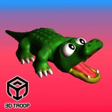 criança macaco jacaré crocodilo réptil croc Wally jogos animal crianças Toque brinquedos 3d print model - Mito3D