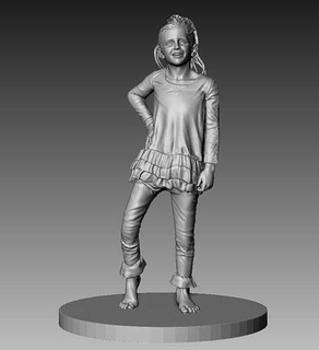 Kind Statue Mädchen Kunst Kinder Karikatur abspielen Spiel Baby Junge Film Animation Skulptur niedrig verzweifeln zbrush Stoff Anatomie Spiele Spielzeuge 3d print model - Mito3D