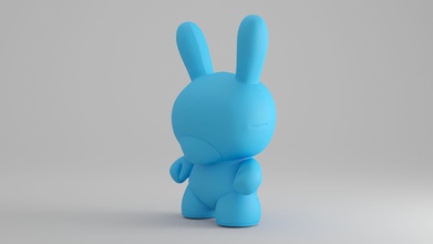kidrobot 20 inch dunny plush - cyan edition art toy conceptual rabbit figure sculpture doll collection bunny hobby trend modern mood abstract teddy puppet dummy play character games toys 3d print model - Mito3D