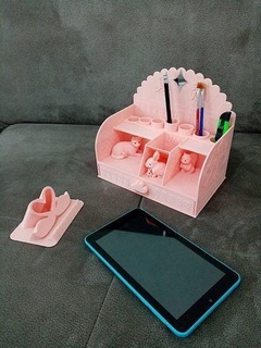 kids pen holder-tablet-phone holder-3d print model-stl file design interior house room hobby diy 3d print model - Mito3D