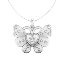 kids pendant jewellery printable diamond gold silver necklace pendants jewelry butterfly wedding jewel sterling white brilliant platinum precious 3d print model - Mito3D