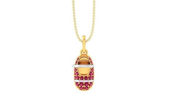 kids pendant - 39 baby shoe printable gem silver necklace jewel jewellery diamond gold jewelry pendants charms ultra light wt 3d print model - Mito3D