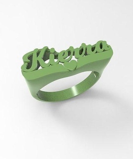 kierra name ring gold silver 3d model bay gift free jewelry test love rings 3d print model - Mito3D