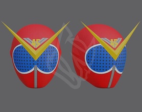 kikai sentai zenkaiger zenkai rosso 3d modello kamenrider supersentai powerranger tokusatsu supereroe cosplay papercraft pepakura passatempo fai robotica 3d print model - Mito3D