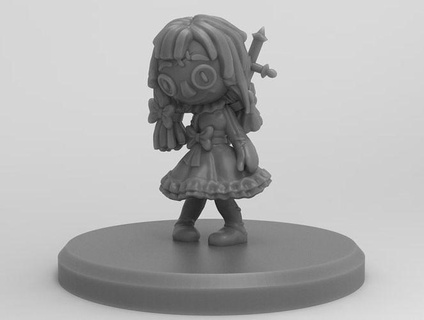 tueur poupée monstre abattage pitre fille monstres composer aiguille chiffon planche Jeu Jeux jouets 3d print model - Mito3D