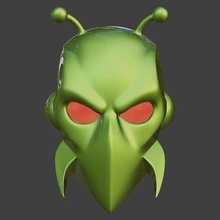 killer moth inspired helmet v2 bug props cosplay dc comics cartoon villain hobby diy 3d print model - Mito3D