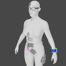 killjoy zubehör hacker armband 3d drucken cosplay tapfer randalieren spiele spielzeuge 3d print model - Mito3D