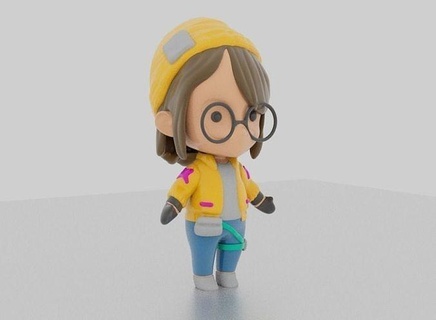 aguafiestas juguete stl valorante kj chibi personaje juegos juguetes 3d print model - Mito3D