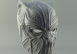 asesino casco negro pantera escultura vestir hombre máscara estatua juegos juguetes 3d print model - Mito3D