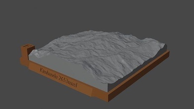 düşman dağ manzara yanardağ arazi çevre doğa fotogrametri yükseklik dem Bilim 3d print model - Mito3D