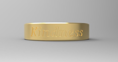 kindness ring gold elegant fashion shining retro printable design fingure luxury 3d jewelry rings 3d print model - Mito3D