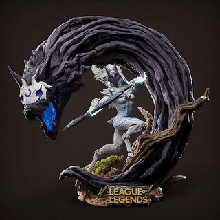 kindred league legends statue art sculpture sculptures fantasy character leagueoflegends wolf sheep lol arcane moba collectibles adcarry games toys 3d print model - Mito3D