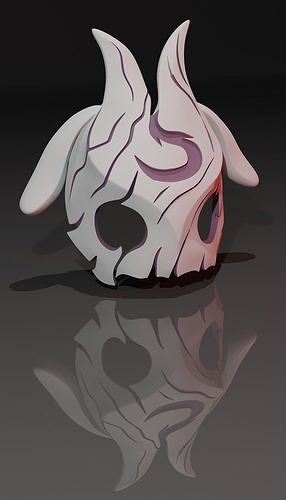 kindred mask league of legends white version game 3dprint cosplay halloween costume armor toys games helmet art costum japanese clothing accessories character sculptures 3D print model - Mito3D