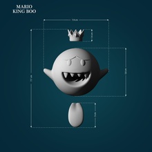 kral yuh mario kingboo süper düşük poli yüksek hayalet video oyunu nintendo oyun karakter oyuncaklar oyunlar aksesuarlar 3d print model - Mito3D