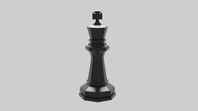 re scacchi moneta piazza piano gioco arte design retrò sport pezzo deco Giochi giocattoli dado 3d print model - Mito3D