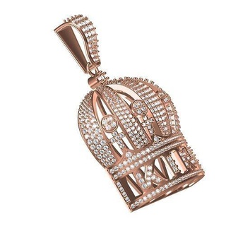 re corona anca luppolo diamante pendente gioielleria design oro stampabile argento gioiello gemma platino 3d cad personalizzare sith moda ciondoli 3d print model - Mito3D