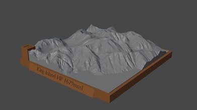 kral ada hp dağ manzara yanardağ arazi çevre doğa fotogrametri yükseklik dem Bilim 3d print model - Mito3D