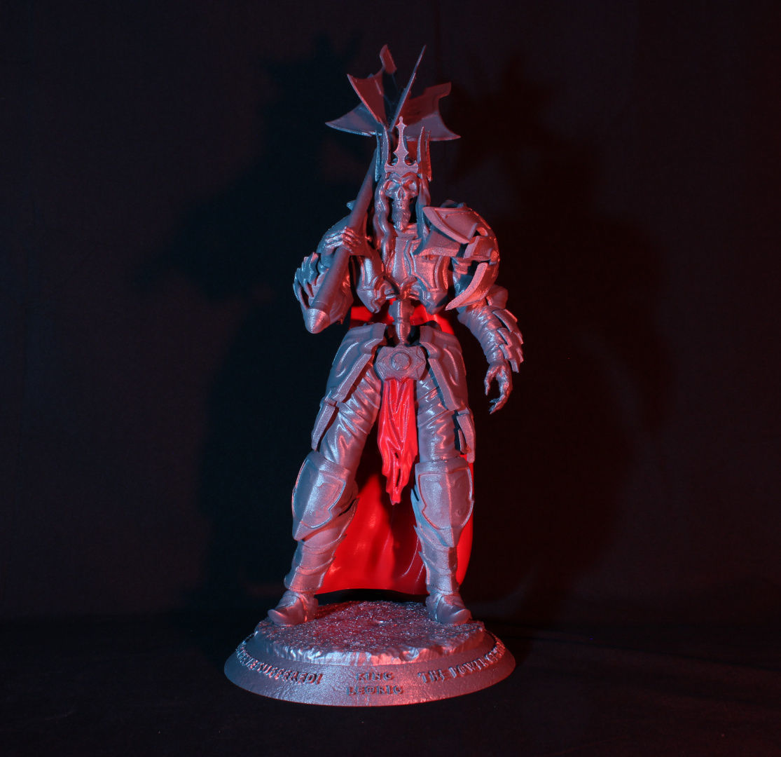 king leoric - skeleton diablo figurine statue brush 3dprint 3dprinting 3dprintable 3dmodel blizzard art sculptures 3D print model - Mito3D