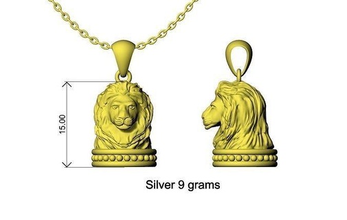 kral aslan kolye tasarım kedi takı hayvan altın kaplan gümüş yazdırılabilir hayvanlar Sanat heykel yüzük vahşi mücevher 3d print model - Mito3D