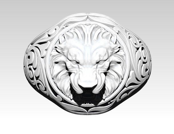 roi lion bague sculpture homme lion tigre chat sauvage puma animal bijou argent or chaton nature gemme compagnie bicyclette harley bvlgari bijoux anneaux 3D print model - Mito3D