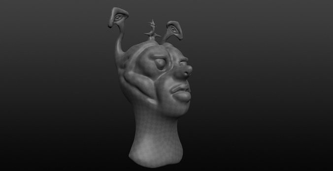king model sculpt sclupting character face 3d 3dprinting blender 3dprintable art sculptures 3D print model - Mito3D