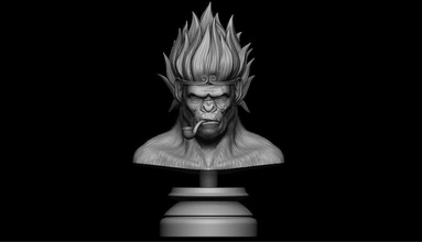 re scimmia animale bestia drago creatura natura ecologico songoku sfera drago scuplt zbrush arte sculture 3d print model - Mito3D