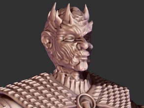 roi of nuit personnage puissance trône agression guerrier bataille 3b joint chevalier art sculptures 3d print model - Mito3D
