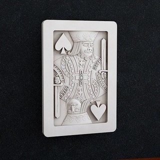 king playing card pendant jewelry pendants playingcard art sculptures 3d print model - Mito3D