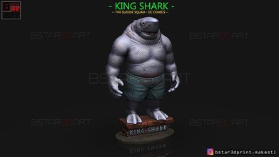 king shark - suicide squad dc comics high quality model stl man animal 3d character human demon devil art sculptures 3d print model - Mito3D