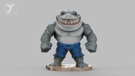 king shark 3d model art illustration figurine toy sculpture statue suicidesquad sharkman sharkking games toys 3d print model - Mito3D
