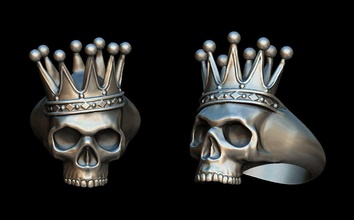 king skull ring king skull ring crown silver printable diamond ring sterling jewel jewellery jewelry rings