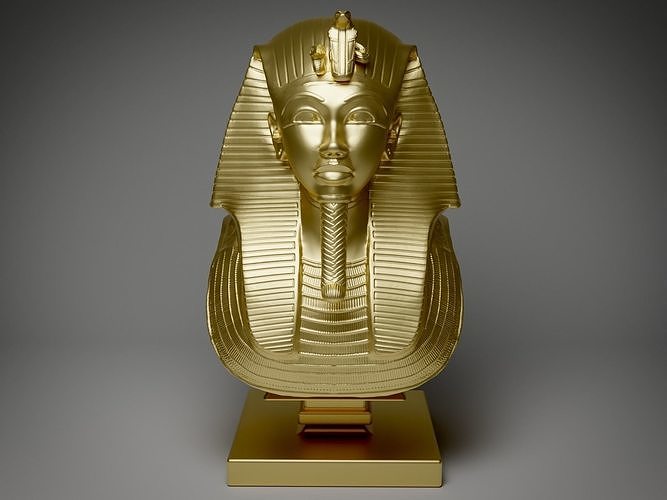 rei Tutankhamon tut mascarar faraó Egito decoração ouro Cairo mamãe sarcófago grave egípcio arte varreduras réplicas 3D print model - Mito3D