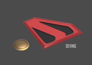 royaume viens superman emblème ceinture boucle cw justice ligue brandon rout symbole jeux jouets deving 3d print model - Mito3D