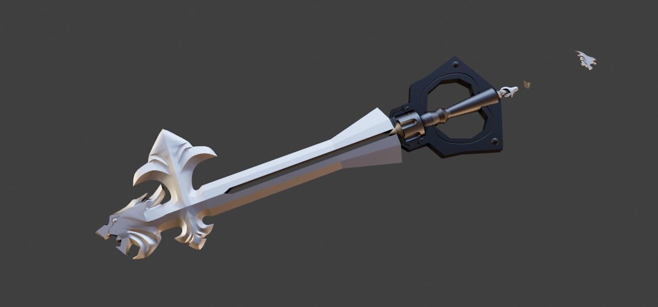 royaume cœurs 2 train dormir lion keyblade léon léonhart bourrasque final fantaisie loisir diy 3D print model - Mito3D