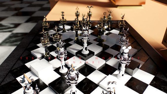 regno cuori iii scacchiera Kingdomhearts pezzo degli scacchi Giochi giocattoli tavola 3d print model - Mito3D