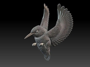 kingfisher bird birds dove print statue cuckoo tit sculpture highpoly art sculptures sparrow 3d print model - Mito3D