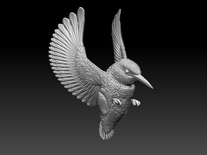 kingfisher bird birds print statue sparrow art sculpture sculptures 3d print model - Mito3D
