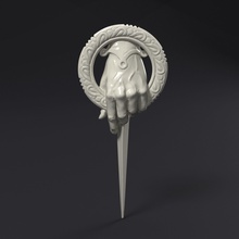 kings hand badge sign game toy art signs logos of thrones 3d print model - Mito3D