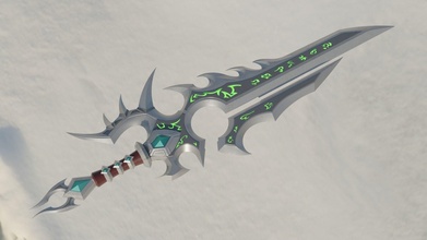 kingsmourne anduin espada frostmourne duelo mundo of warcraft guau juegos juguetes 3d print model - Mito3D