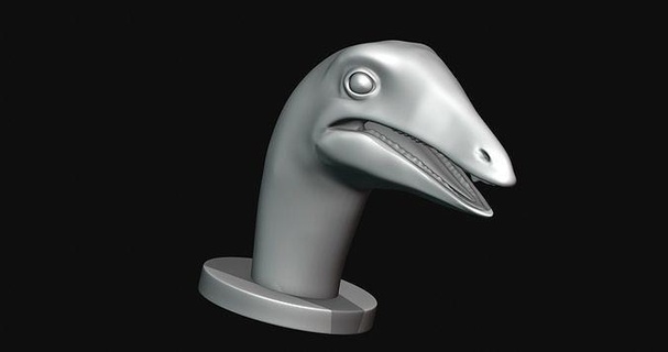 manopla reimus cabeza dinosaurio impresión 3d modelo imprimible Arte esculturas 3d print model - Mito3D
