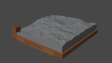 empfindlich berg landschaft vulkan terrain umgebung natur photogrammetrie elevation wissenschaft 3d print model - Mito3D